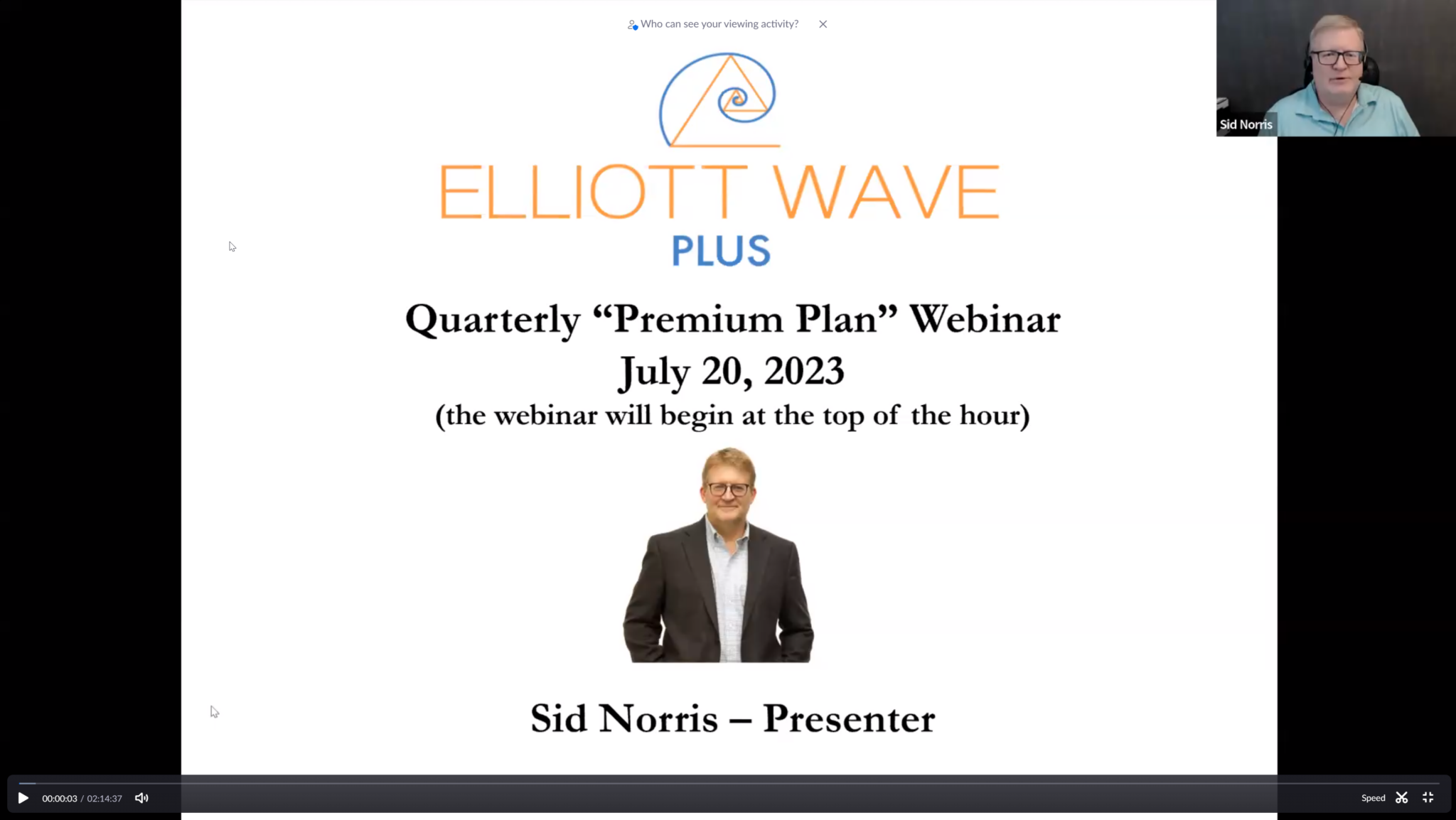 Elliott Wave Plus – Premium Plan Webinar Recording – July 20, 2023
